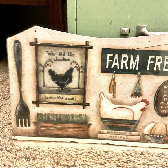 NEW Heavy Duty Steel Farm Fresh Eggs Kitchen Metal Sign